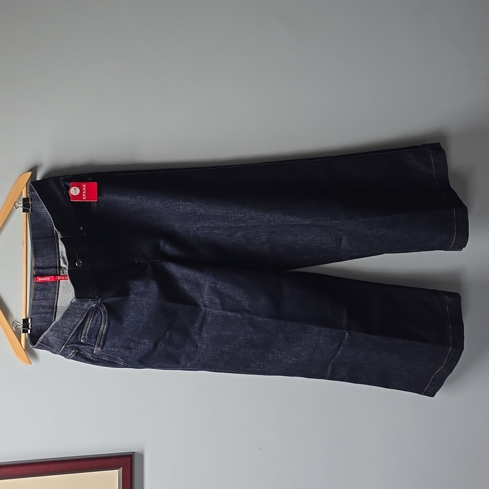 SPANX wide leg demin, stretch, 1X petite